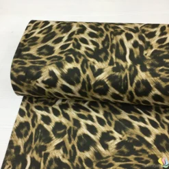 Leopar Desenli Çok Amaçlı Keten Kumaş