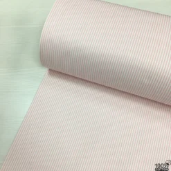 Pudra Çizgili %100 Pamuk Nevresimlik Poplin Kumaş - Görsel 2