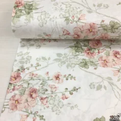 Mauve Blossom %100 Pamuk Poplin Kumaş - Görsel 3