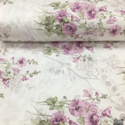 Mauve Blossom %100 Pamuk Poplin Kumaş - Görsel 2
