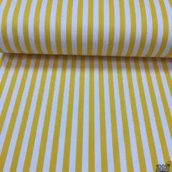 Sarı Renk Çizgi Desen Poplin Kumaş ( 1 Cm ) - Görsel 3