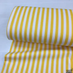 Sarı Renk Çizgi Desen Poplin Kumaş ( 1 Cm ) - Görsel 5