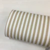 Bej Renk Çizgi Desen Poplin Kumaş ( 1 Cm )