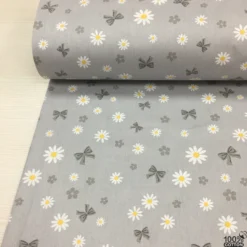 Daisy Bloom Bow %100 Pamuk Nevresimlik Poplin Kumaş - Görsel 3