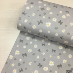 Daisy Bloom Bow %100 Pamuk Nevresimlik Poplin Kumaş - Görsel 5