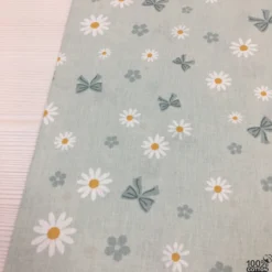 Daisy Bloom Bow %100 Pamuk Nevresimlik Poplin Kumaş - Görsel 3