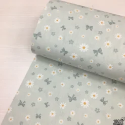 Daisy Bloom Bow %100 Pamuk Nevresimlik Poplin Kumaş - Görsel 5