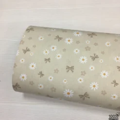 Daisy Bloom Bow %100 Pamuk Nevresimlik Poplin Kumaş - Görsel 6