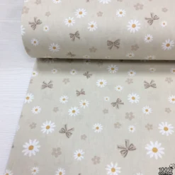 Daisy Bloom Bow %100 Pamuk Nevresimlik Poplin Kumaş - Görsel 3