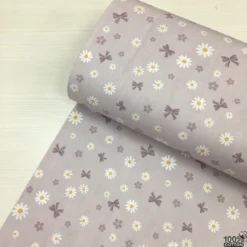 Daisy Bloom Bow %100 Pamuk Nevresimlik Poplin Kumaş - Görsel 5