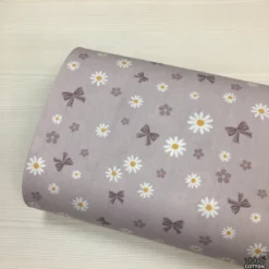 Daisy Bloom Bow %100 Pamuk Nevresimlik Poplin Kumaş - Görsel 6