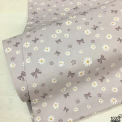 Daisy Bloom Bow %100 Pamuk Nevresimlik Poplin Kumaş