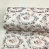 Vintage Çiçek Madalyon %100 Pamuk Dijital Baskı Poplin Kumaş