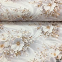 White Dream %100 Pamuk Dijital Baskı Poplin Kumaş - Görsel 2