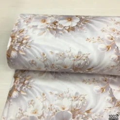 White Dream %100 Pamuk Dijital Baskı Poplin Kumaş