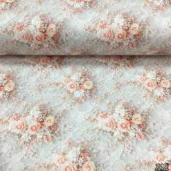 Blooming Grace %100 Pamuk Dijital Baskı Poplin Kumaş - Görsel 3