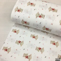 Mini Kuzular Desen %100 Pamuk Müslin Kumaş - Görsel 3