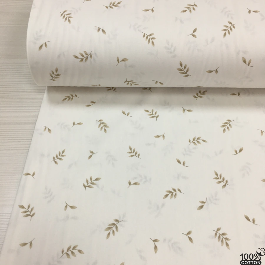 Mellow Leaf %100 Pamuk Nevresimlik Poplin Kumaş - Görsel 3
