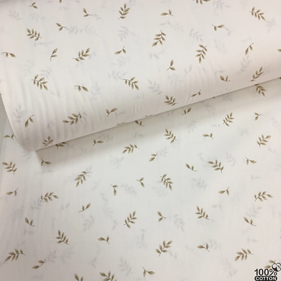 Mellow Leaf %100 Pamuk Nevresimlik Poplin Kumaş