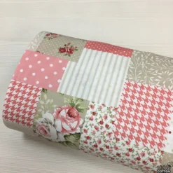 Vintage Rose Patchwork %100 Pamuk Nevresimlik Poplin Kumaş - Görsel 4
