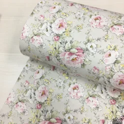 Cottage Roses %100 Pamuk Nevresimlik Poplin Kumaş - Görsel 4