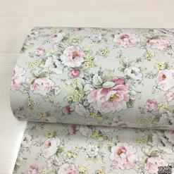 Cottage Roses %100 Pamuk Nevresimlik Poplin Kumaş - Görsel 2