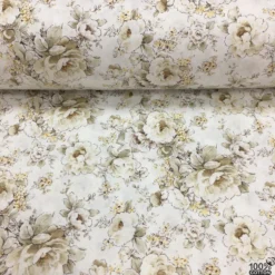 Cottage Roses %100 Pamuk Nevresimlik Poplin Kumaş - Görsel 3