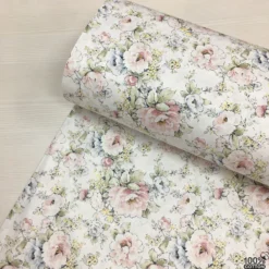 Cottage Roses %100 Pamuk Nevresimlik Poplin Kumaş - Görsel 2