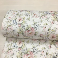 Cottage Roses %100 Pamuk Nevresimlik Poplin Kumaş - Görsel 5