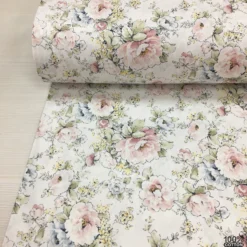 Cottage Roses %100 Pamuk Nevresimlik Poplin Kumaş