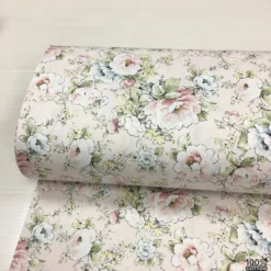 Cottage Roses %100 Pamuk Nevresimlik Poplin Kumaş - Görsel 3