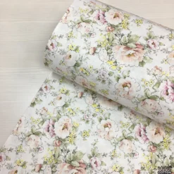 Cottage Roses %100 Pamuk Nevresimlik Poplin Kumaş - Görsel 3