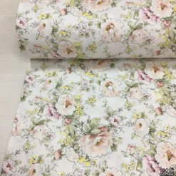 Cottage Roses %100 Pamuk Nevresimlik Poplin Kumaş