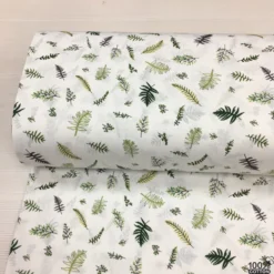 Green Foliage %100 Pamuk Poplin Kumaş - Görsel 3