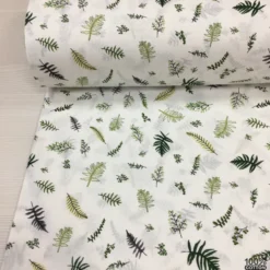 Green Foliage %100 Pamuk Poplin Kumaş - Görsel 5