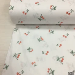 Cherry Bow %100 Pamuk Nevresimlik Poplin Kumaş - Görsel 2