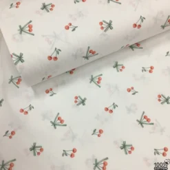 Cherry Bow %100 Pamuk Nevresimlik Poplin Kumaş - Görsel 3
