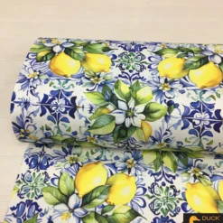 Tile & Lemon Dijital DUCK Keten Kumaş - Görsel 5