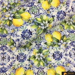 Tile & Lemon Dijital DUCK Keten Kumaş