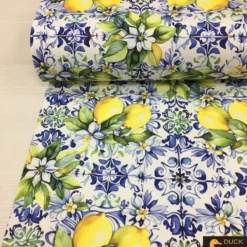 Tile & Lemon Dijital DUCK Keten Kumaş - Görsel 4
