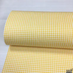 Sarı Pötikare (0.5 cm) Poplin Nevresimlik Kumaş