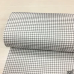 Gri Pötikare (0.5 cm) Poplin Nevresimlik Kumaş