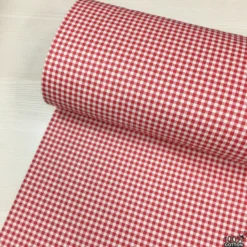 Kırmızı Pötikare (0.5 cm) Poplin Nevresimlik Kumaş - Görsel 3