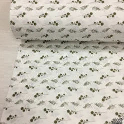 Green Sprigs %100 Pamuk Nevresimlik Poplin Kumaş - Görsel 3