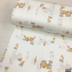 Sweet Easter Bunny %100 Pamuk Nevresimlik Poplin Kumaş - Görsel 2