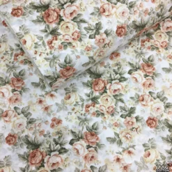 Shabby Chic %100 Pamuk Nevresimlik Poplin Kumaş - Görsel 4