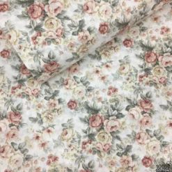 Shabby Chic %100 Pamuk Nevresimlik Poplin Kumaş - Görsel 4