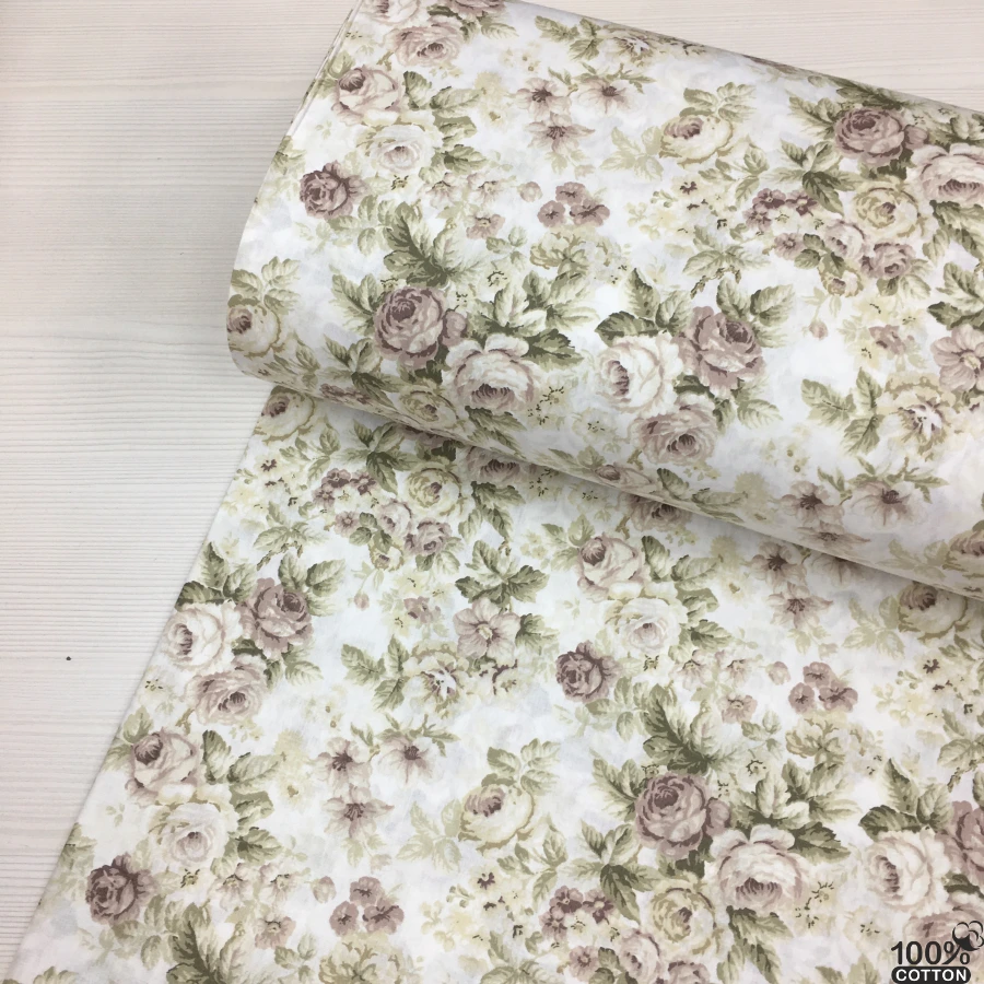 Shabby Chic %100 Pamuk Nevresimlik Poplin Kumaş - Görsel 2