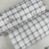 Floral Check %100 Pamuk Nevresimlik Poplin Kumaş
