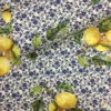 Blue Chintz & Lemon Dijital Panama Keten Kumaş